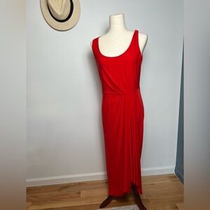 Ralph Lauren Elegant Red Sleeveless Dress